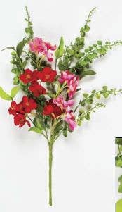 Geranium Spray, Hw, 24 In, Red, Pink