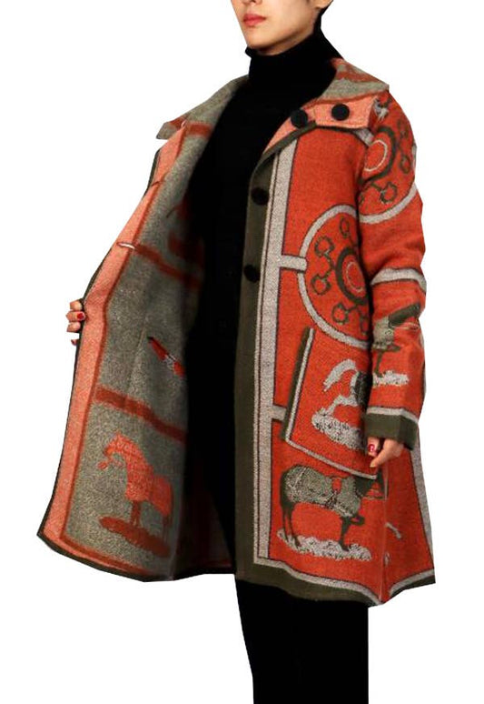 Equestrian Orange Reversible Coat – Gallop Collection Size Large