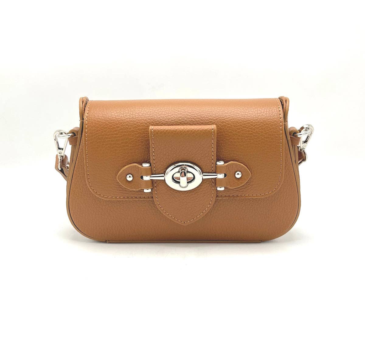 Genuine leather shoulder bag, Made in Italy, art. 112546: Black