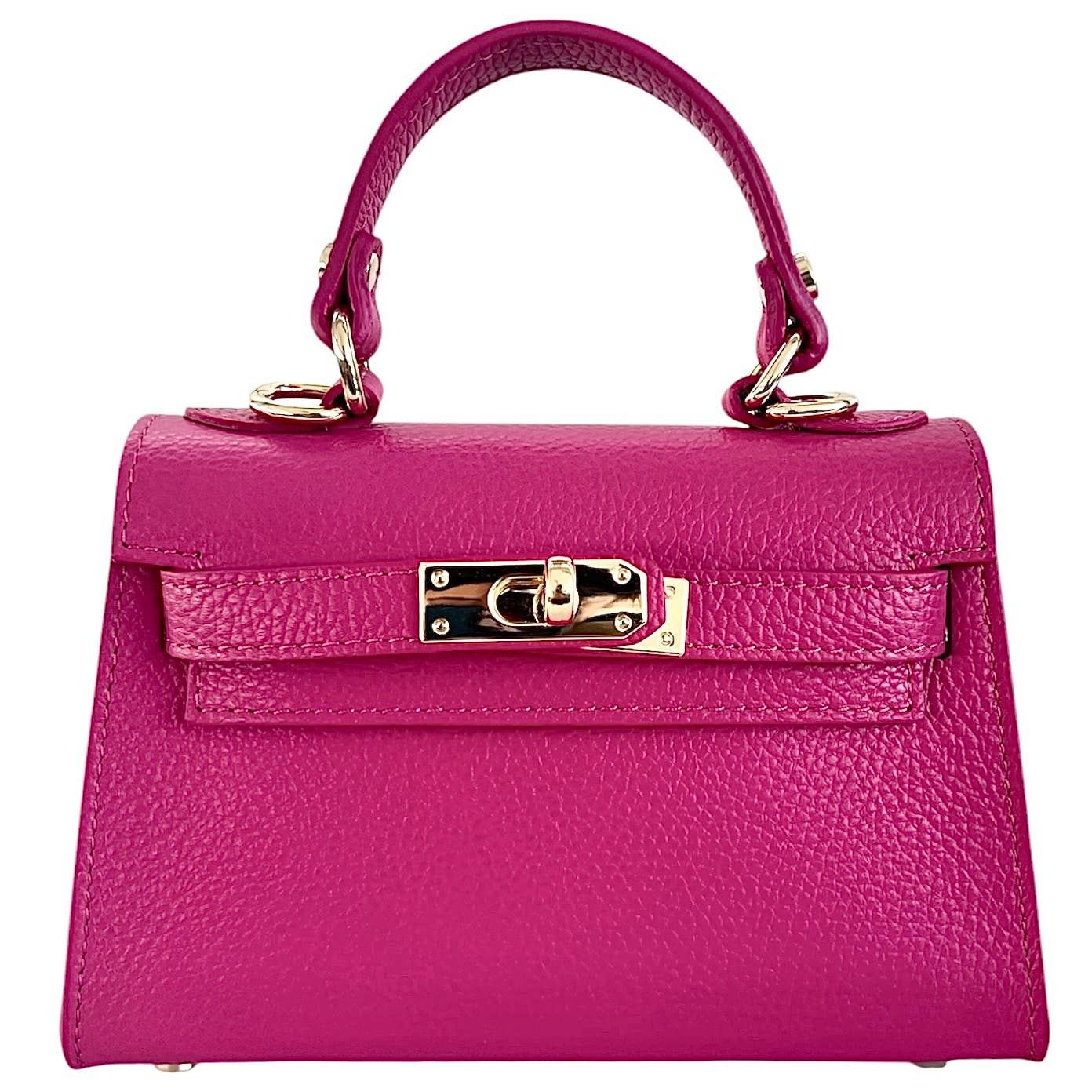 Modarno Dollarno Women's Handbag “Kelly” in genuine leather 21x8x14 cm: Rosso