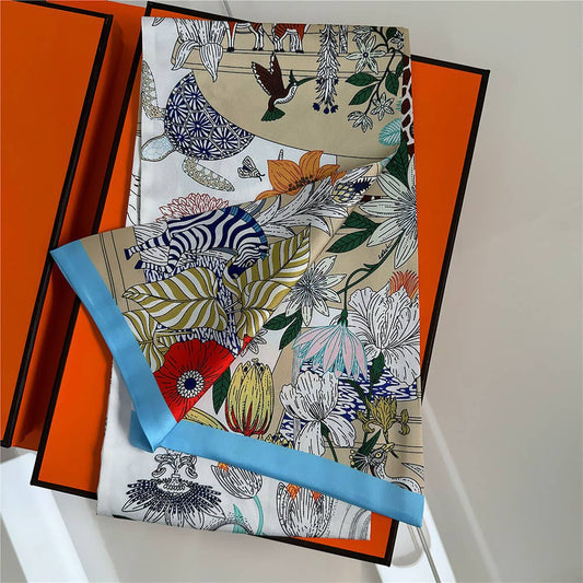 Blue Bow Scarf – Jungle Collection