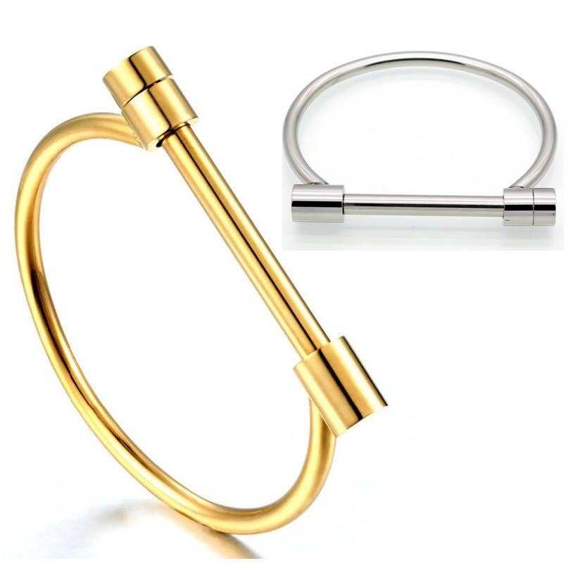 Horse Bit Cuff Bracelet- Bangle Cuff- Screw Lock- Waterproof: Original