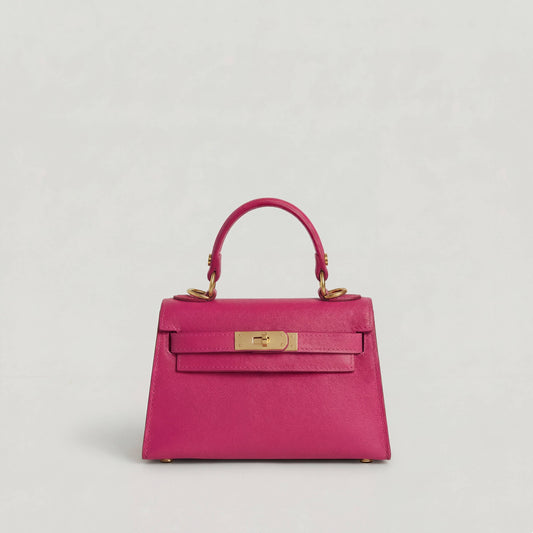 Genuine Saffiano leather handbag with strap, made in italy: Fucisa