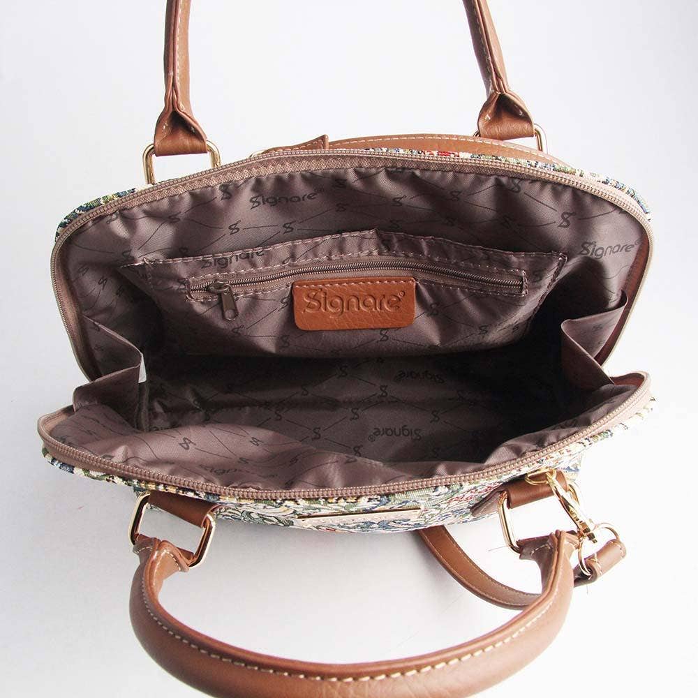 William Morris Golden Lily Convertible Top Handle Purse Handbag