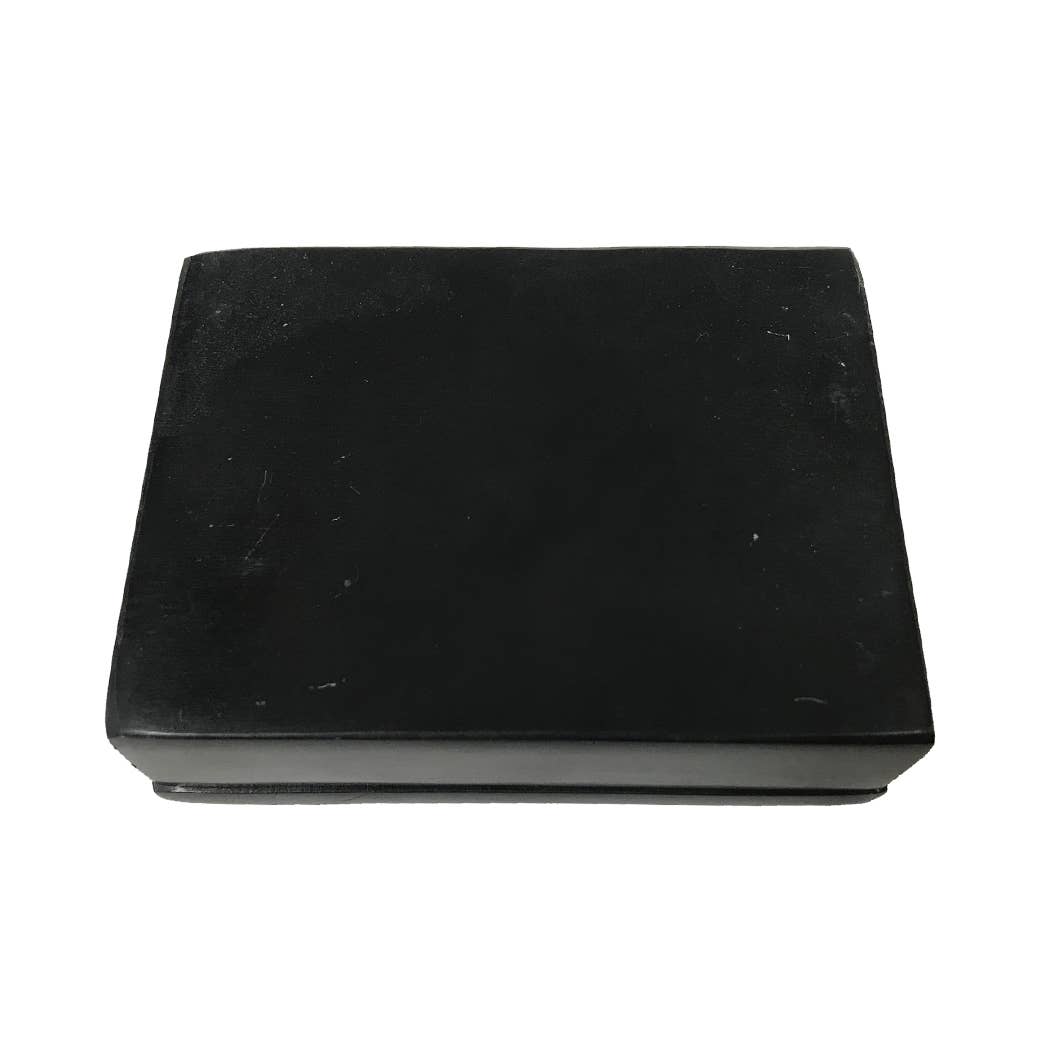 Red Fox in the Grass Black Soapstone Decorative Box, 4"