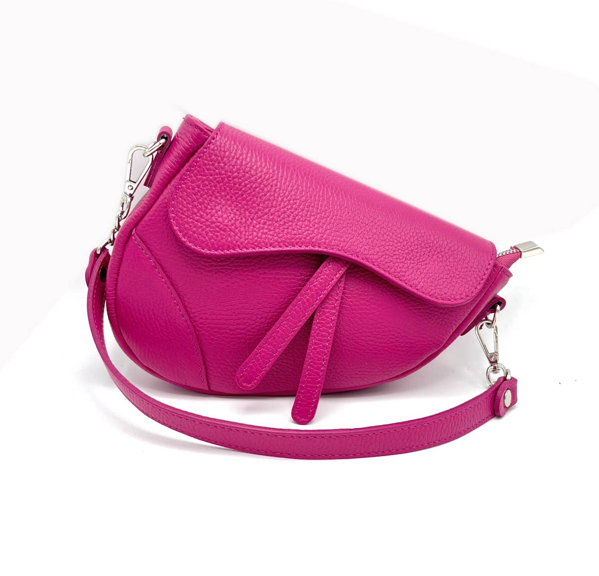 Genuine leather shoulder bag, Made in Italy~Camel