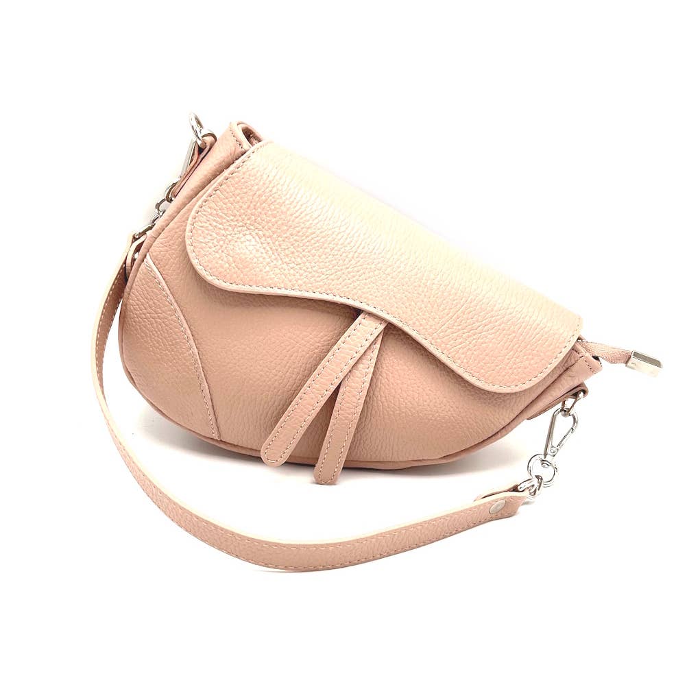 Genuine leather shoulder bag, Made in Italy, art. 112436: Red