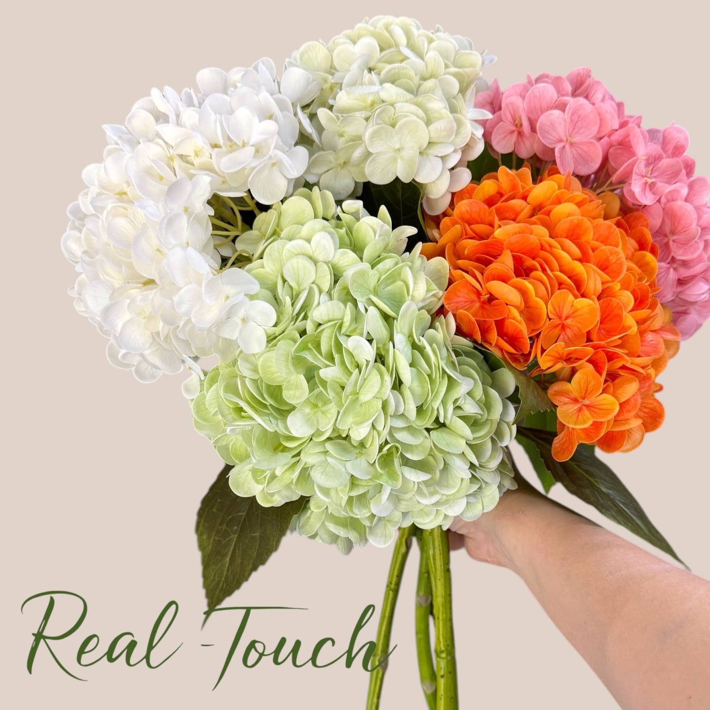 22" Large Bloom Ultra Realistic Real Touch Hydrangea: Vintage Grey Plum