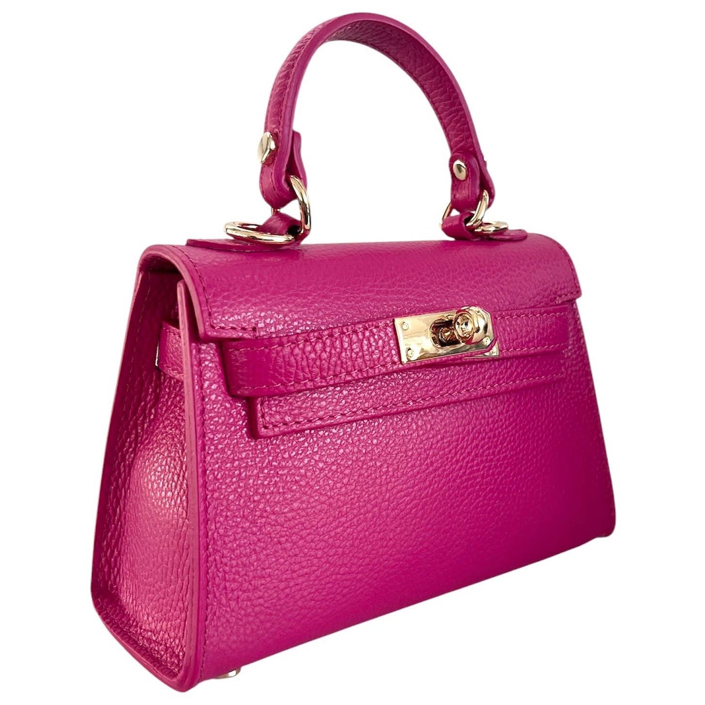 Modarno Dollarno Women's Handbag “Kelly” in genuine leather 21x8x14 cm: Rosso
