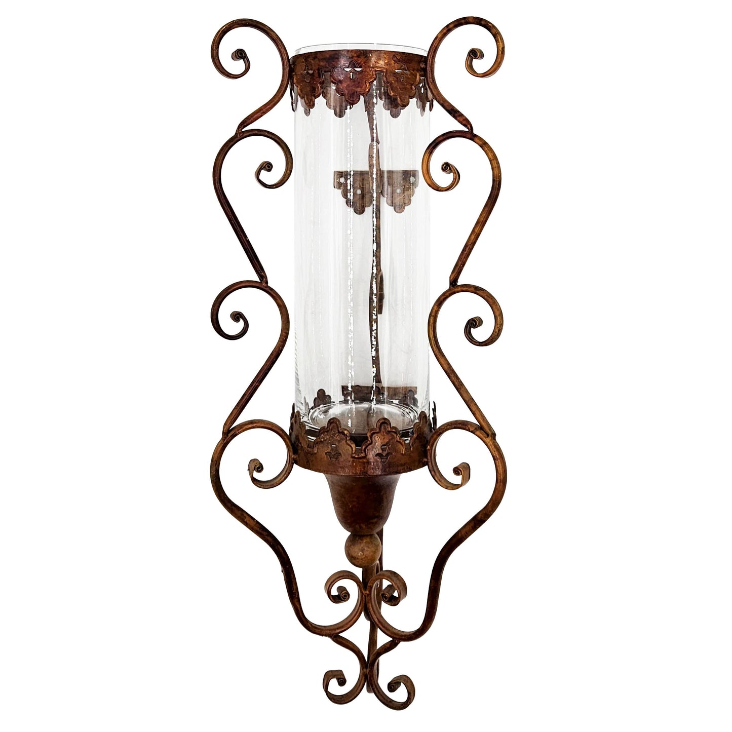 10x8.5x25" Candle Holder - Brown