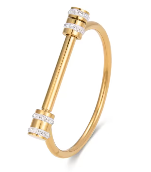 Horse Bit Cuff Bracelet- Bangle Cuff- Screw Lock- Waterproof: Original
