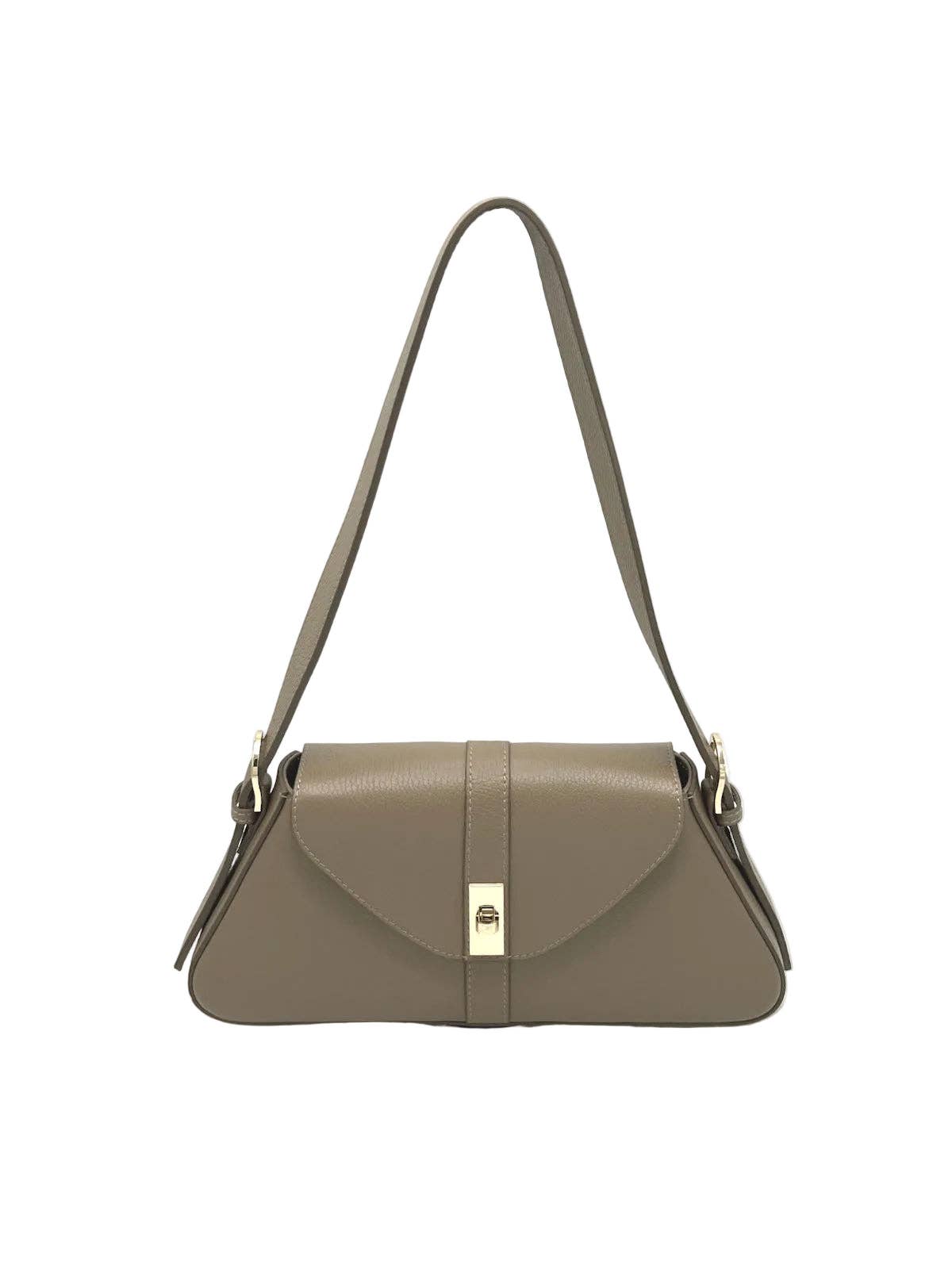 Women's Genuine Leather Shoulder Bag, Made in Italy, art. 112749: Pink