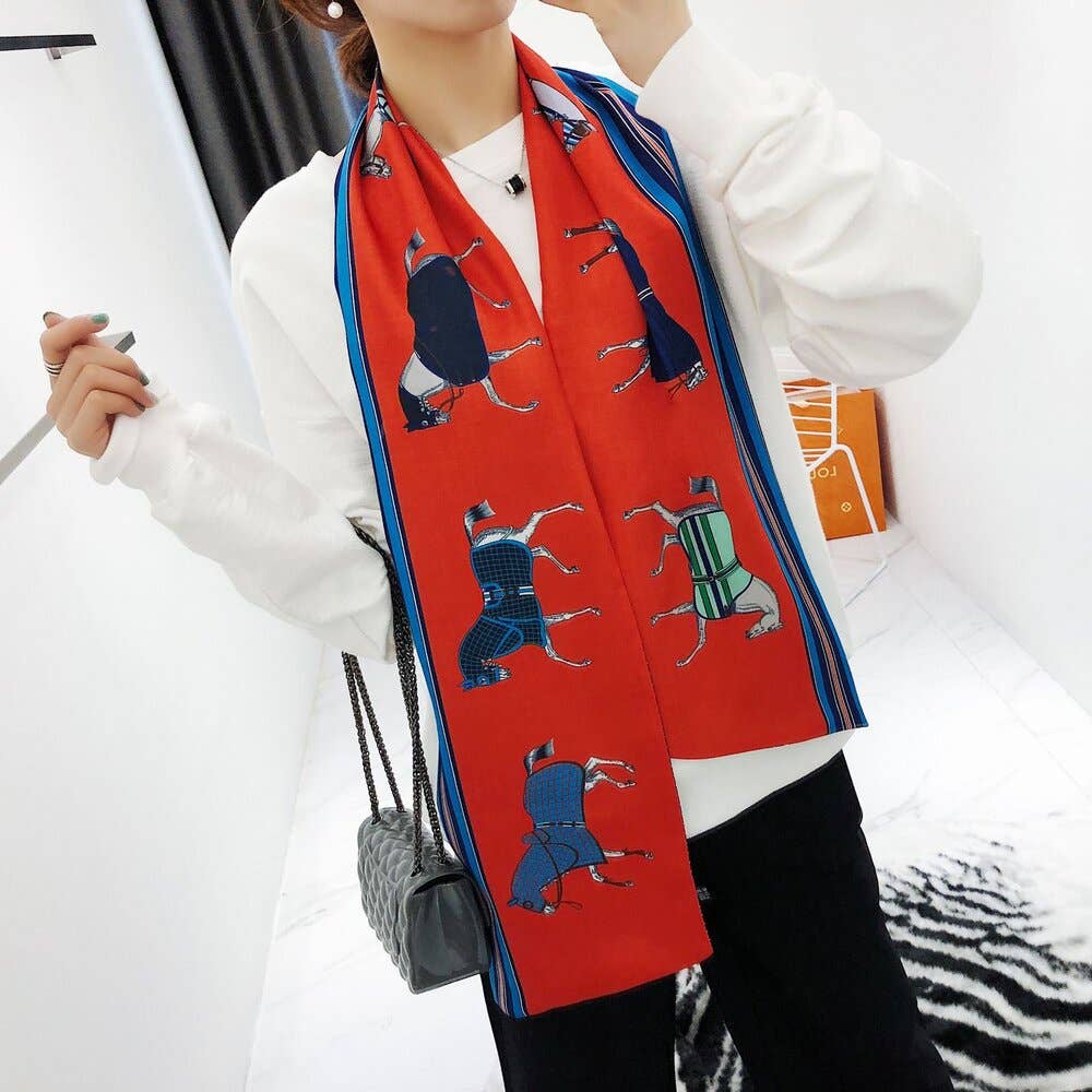 Vermillion Bow Scarf – Trotter Collection
