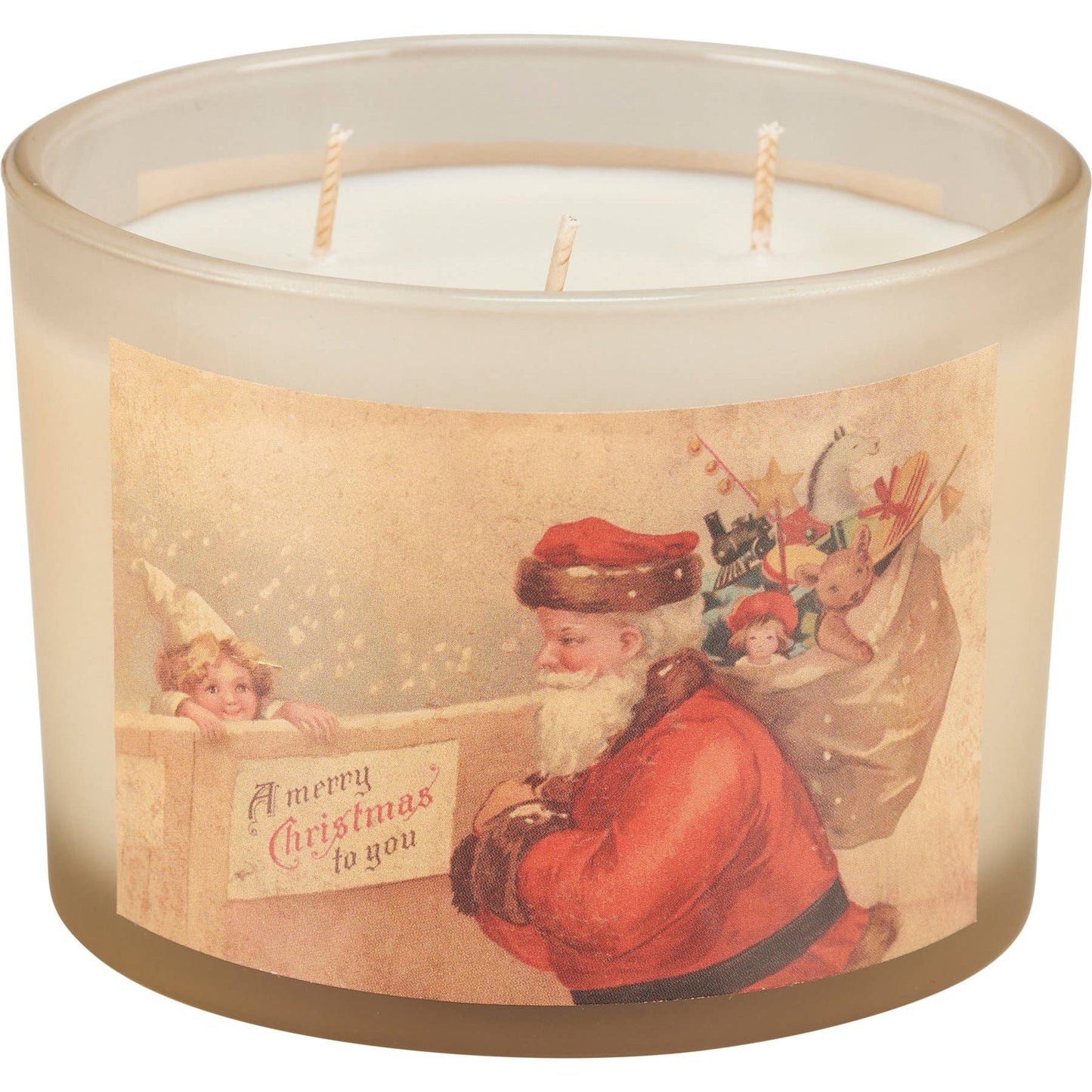Vintage Santas Candle Set
