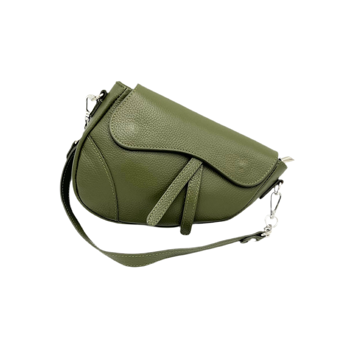 Genuine leather shoulder bag, Made in Italy, art. 112436: Dark Blue