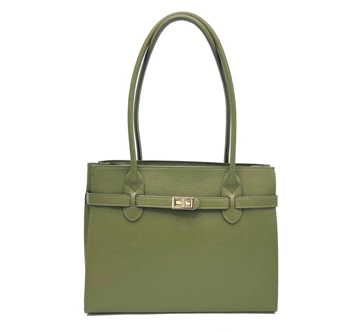 Genuine leather shoulder bag, Made in Italy, art. 112429: Dark Blue