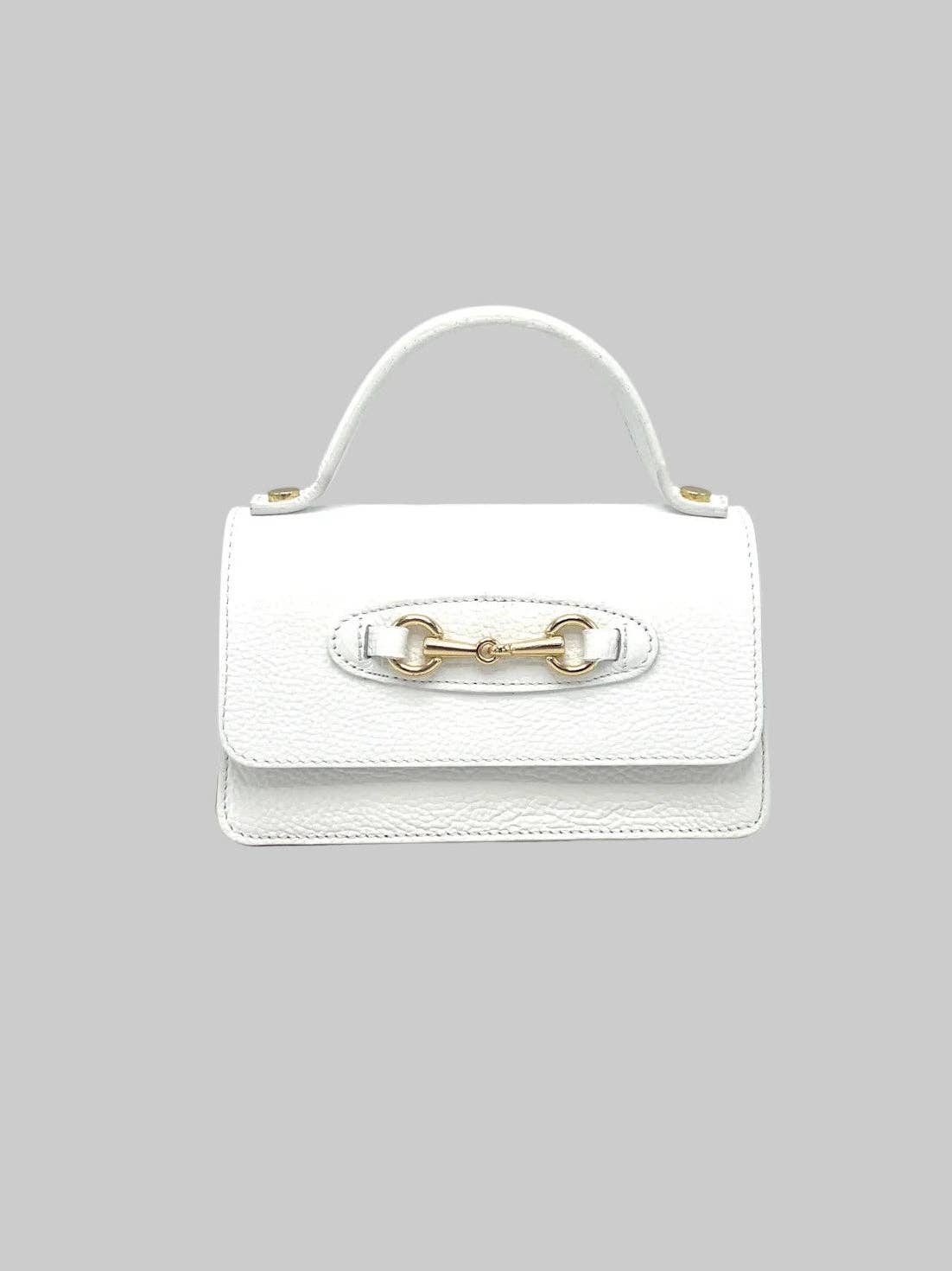 Women's Genuine Leather Handbag with Chain, Made in Italy, art. 112569New: Yellow