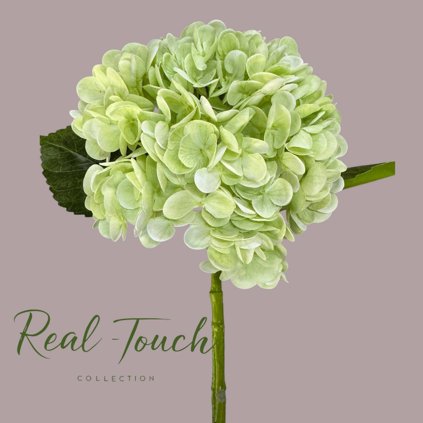 22" Large Bloom Ultra Realistic Real Touch Hydrangea: Vintage Grey Plum