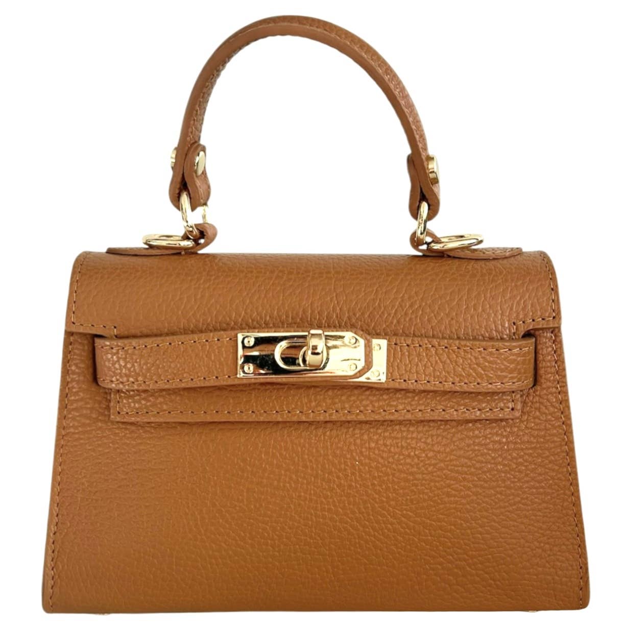 Modarno Dollarno Women's Handbag “Kelly” in genuine leather 21x8x14 cm: Rosso