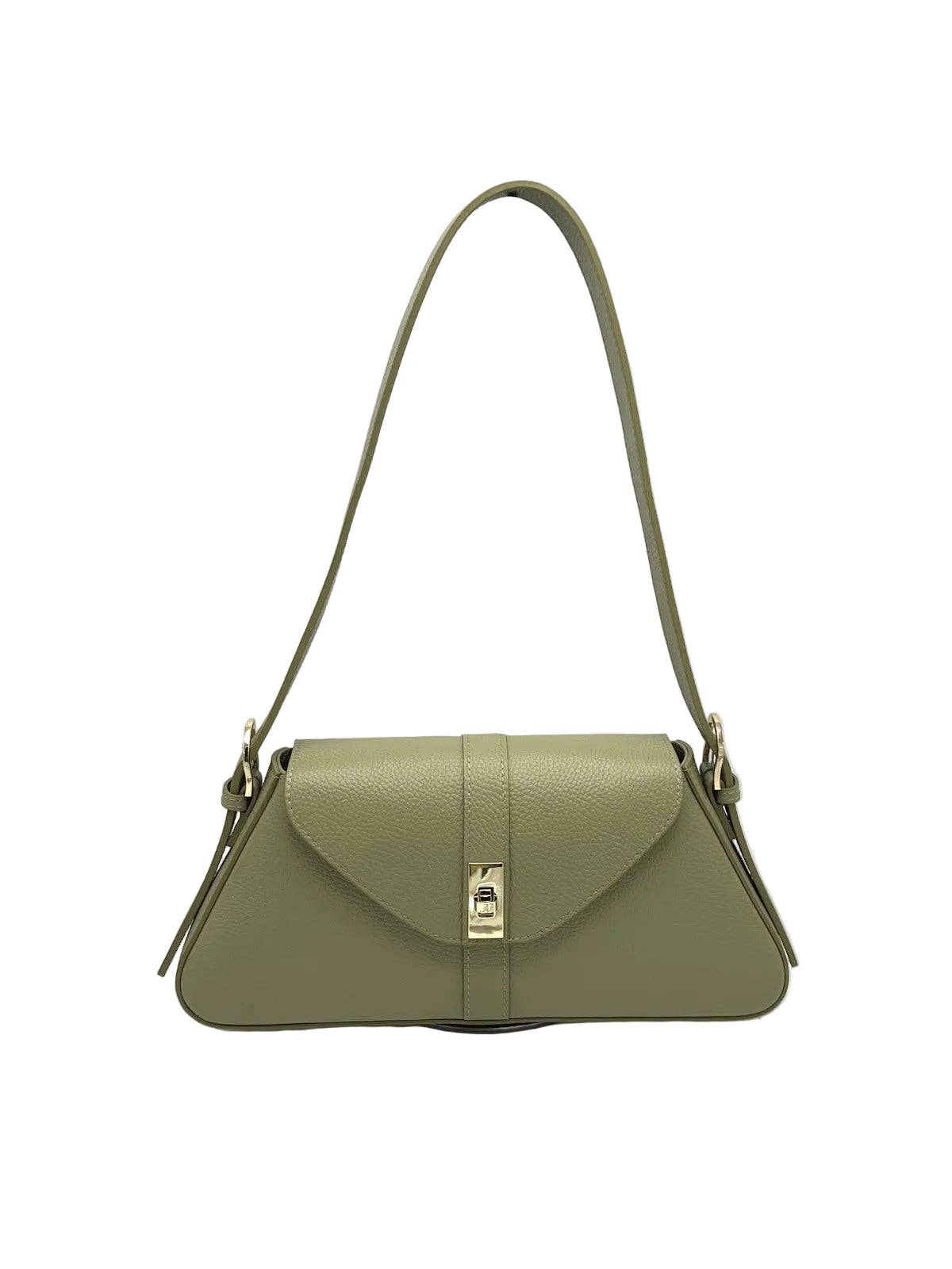 Women's Genuine Leather Shoulder Bag, Made in Italy, art. 112749: Pink