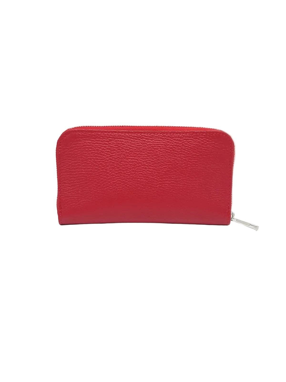 Women’s Full-Zip Genuine Leather Wallet, Made in Italy, art. 302005: Dark Blue
