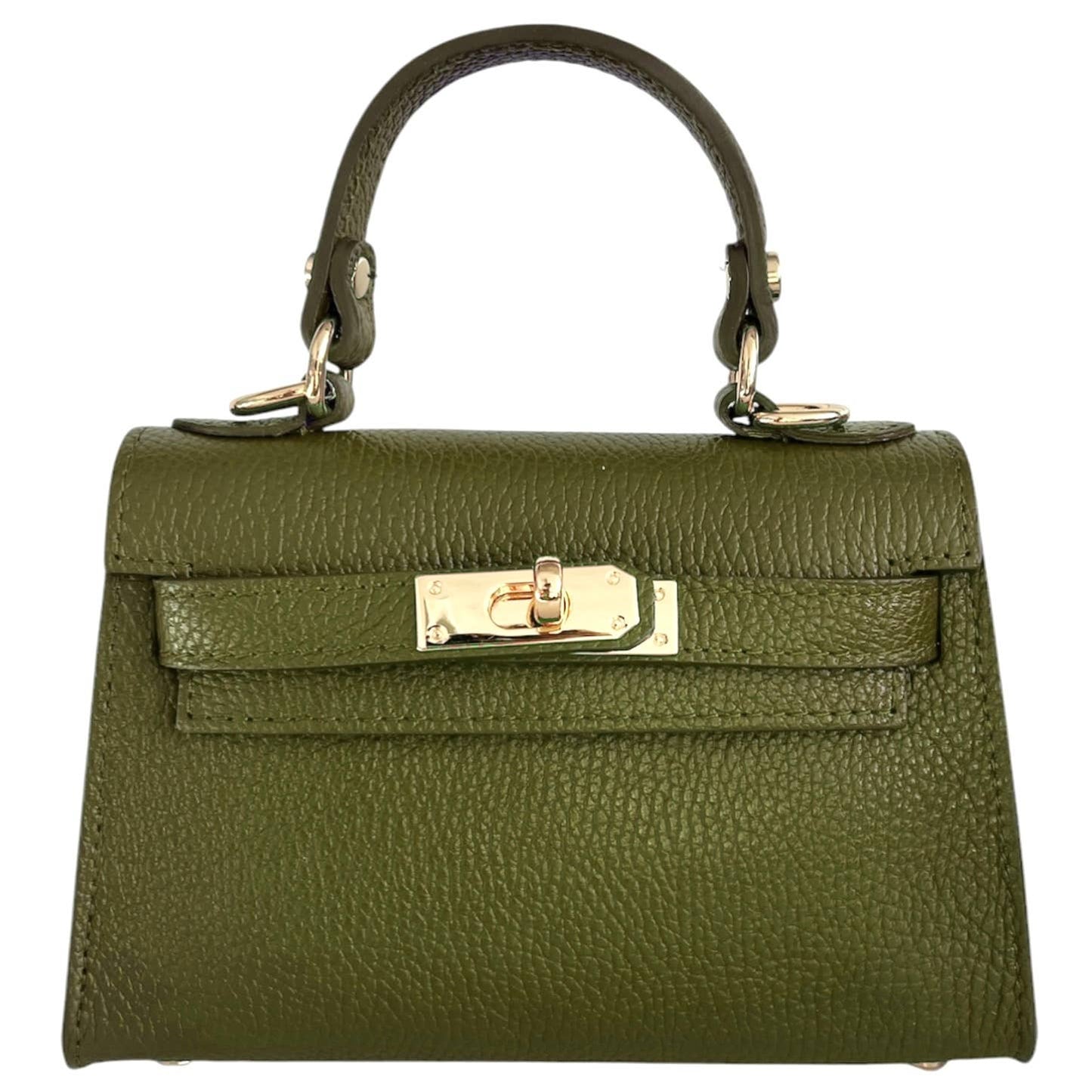Modarno Dollarno Women's Handbag “Kelly” in genuine leather 21x8x14 cm: Rosso