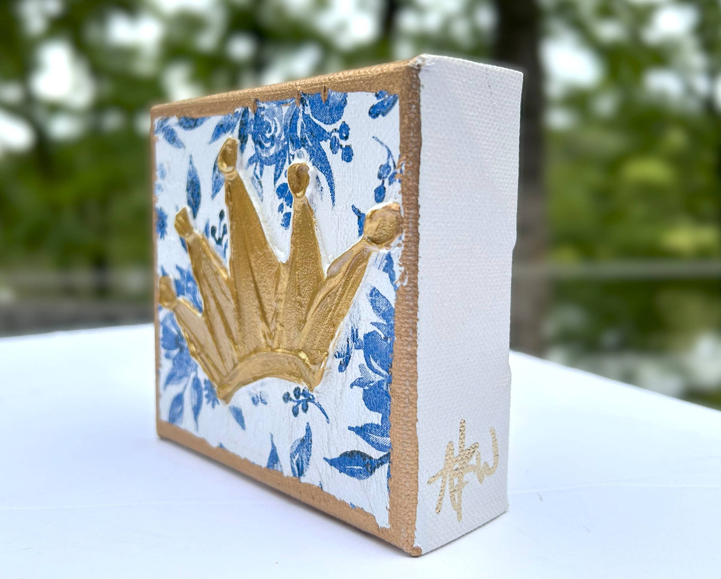 Chinoiserie Art Minis |  botanicals blue white bridal tea : Lemon