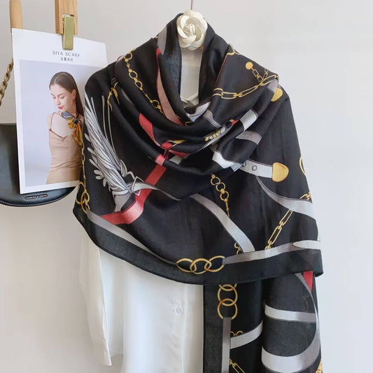 Black Scarf – Equine Chain Collection