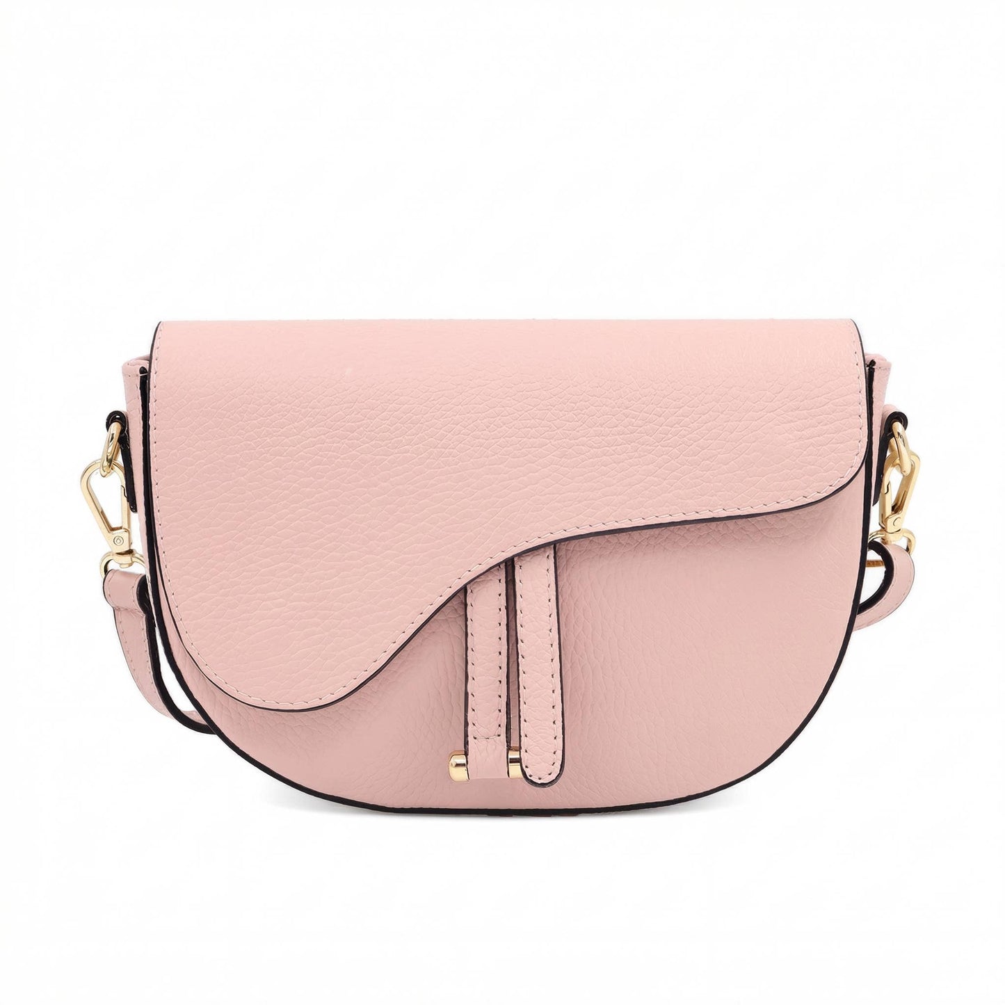 Genuine Leather Saddle Crossbody Bag – Made in Italy: Arancione