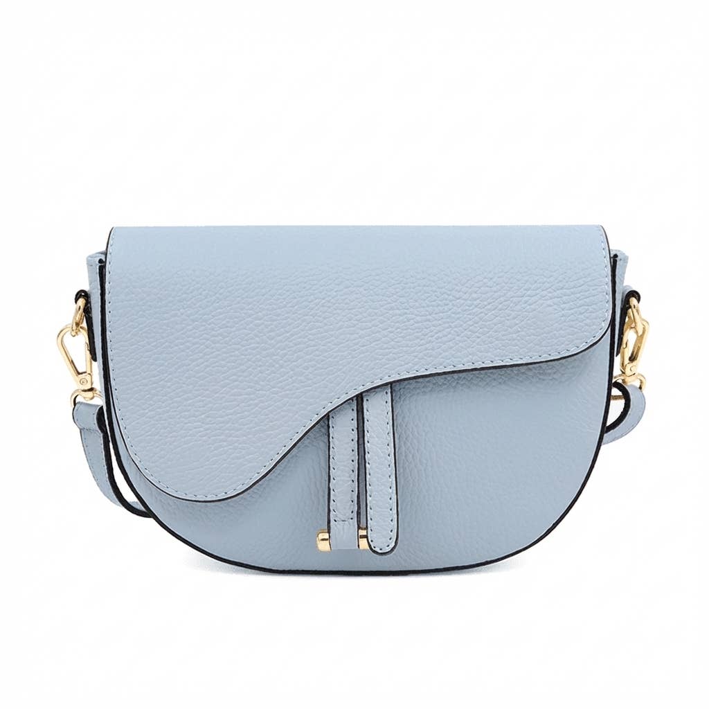 Genuine Leather Saddle Crossbody Bag – Made in Italy: Arancione