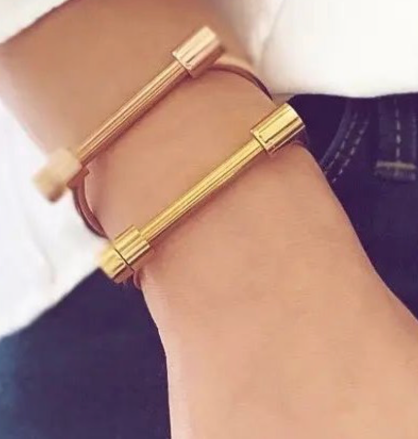 Horse Bit Cuff Bracelet- Bangle Cuff- Screw Lock- Waterproof: Original
