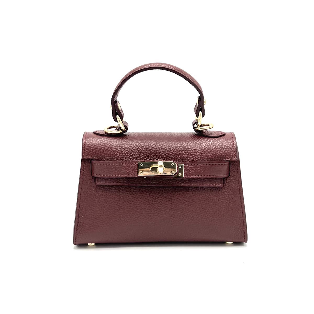 Genuine leather shoulder bag, Made in Italy, art. 112609: Black