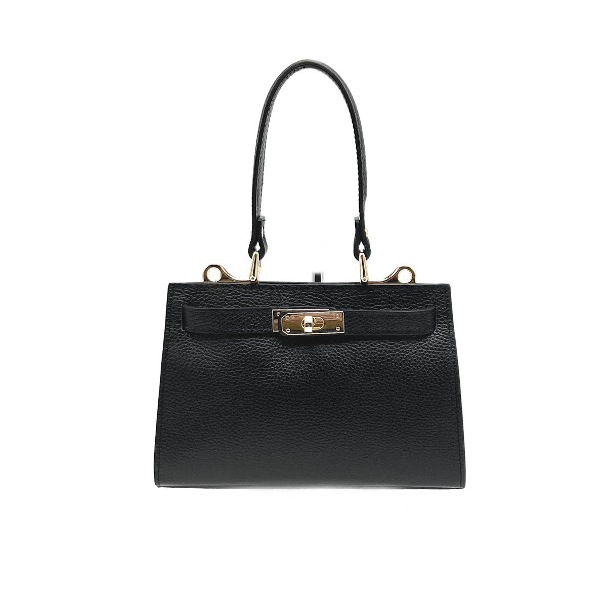 Genuine leather shoulder bag, Made in Italy, art. 112607: Camel
