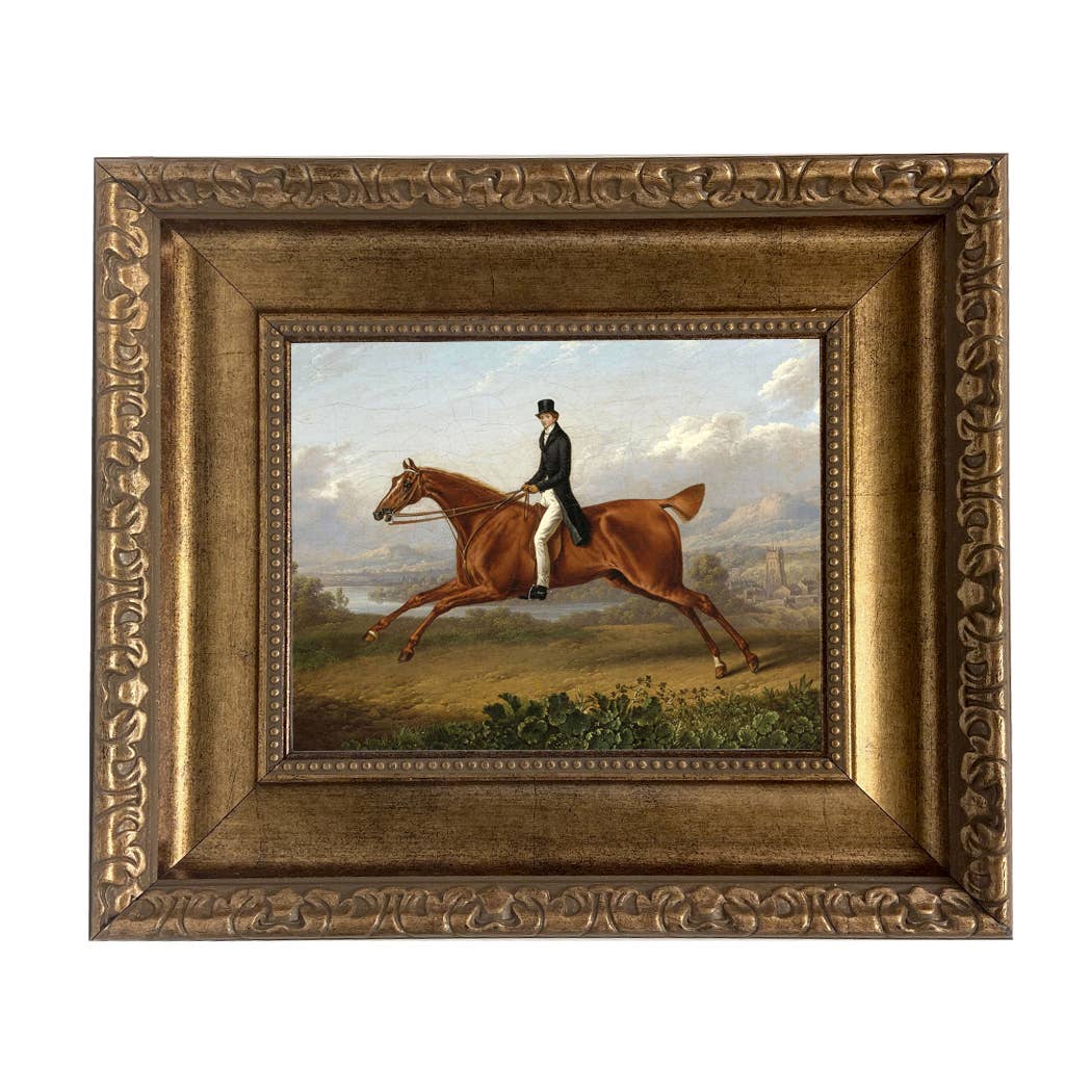 A Gentleman on a Galloping Chestnut Horse by Charles Towne