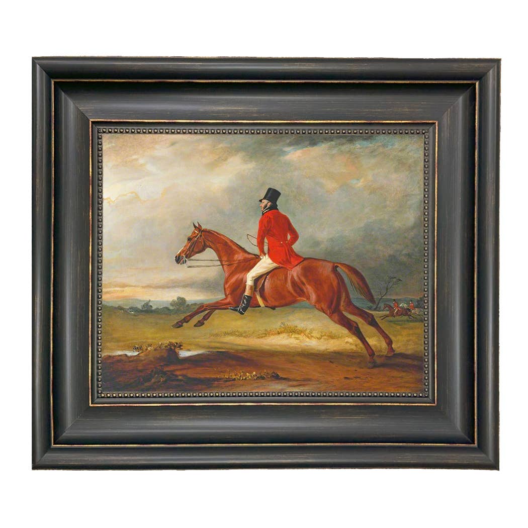 Major Healey Wearing Raby Hunt Uniform Framed Painting Print: Gold Florentine Leaf / 5" x 6"
