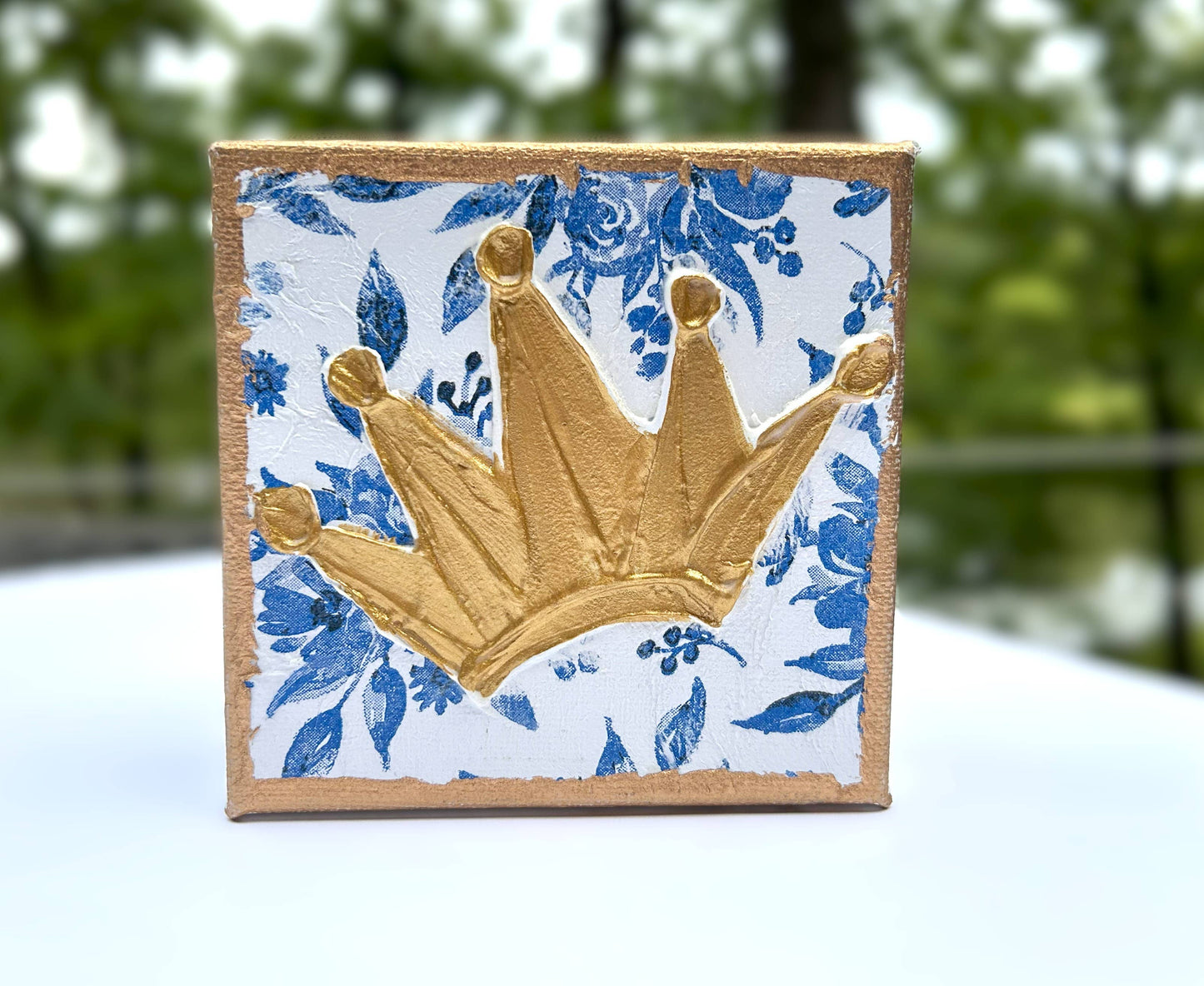 Chinoiserie Art Minis |  botanicals blue white bridal tea : Lemon