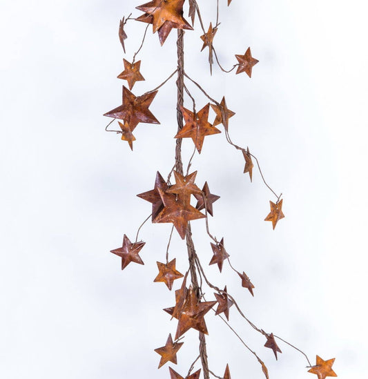 Rust Star Garland, 58in, Hw, Rust