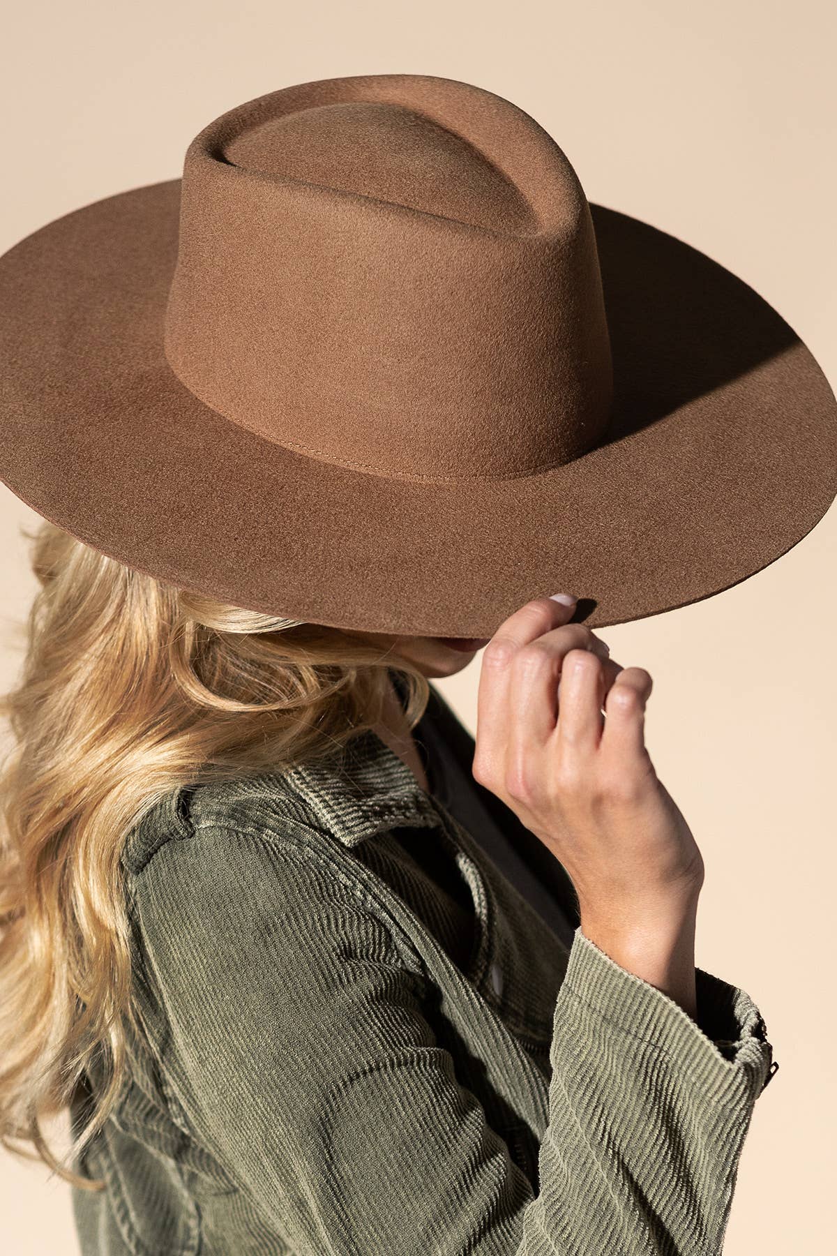 100% Australian Wool Triangular Panama Hat-Blank: RASPBERRY / OS