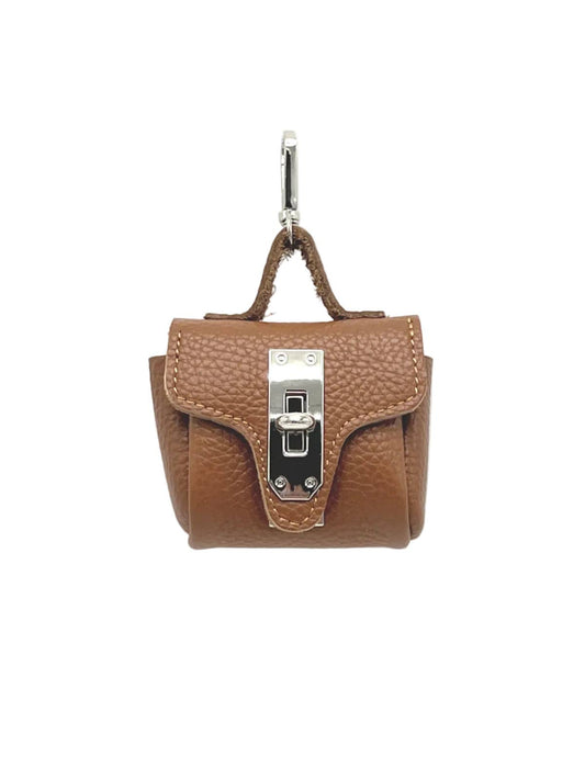 Genuine Leather AirPods Holder, art. PO05: Brown