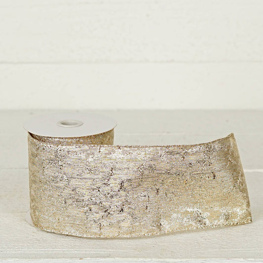 57R0961 - 4inWx10Yard Wired Ribbon-Golden Artisan