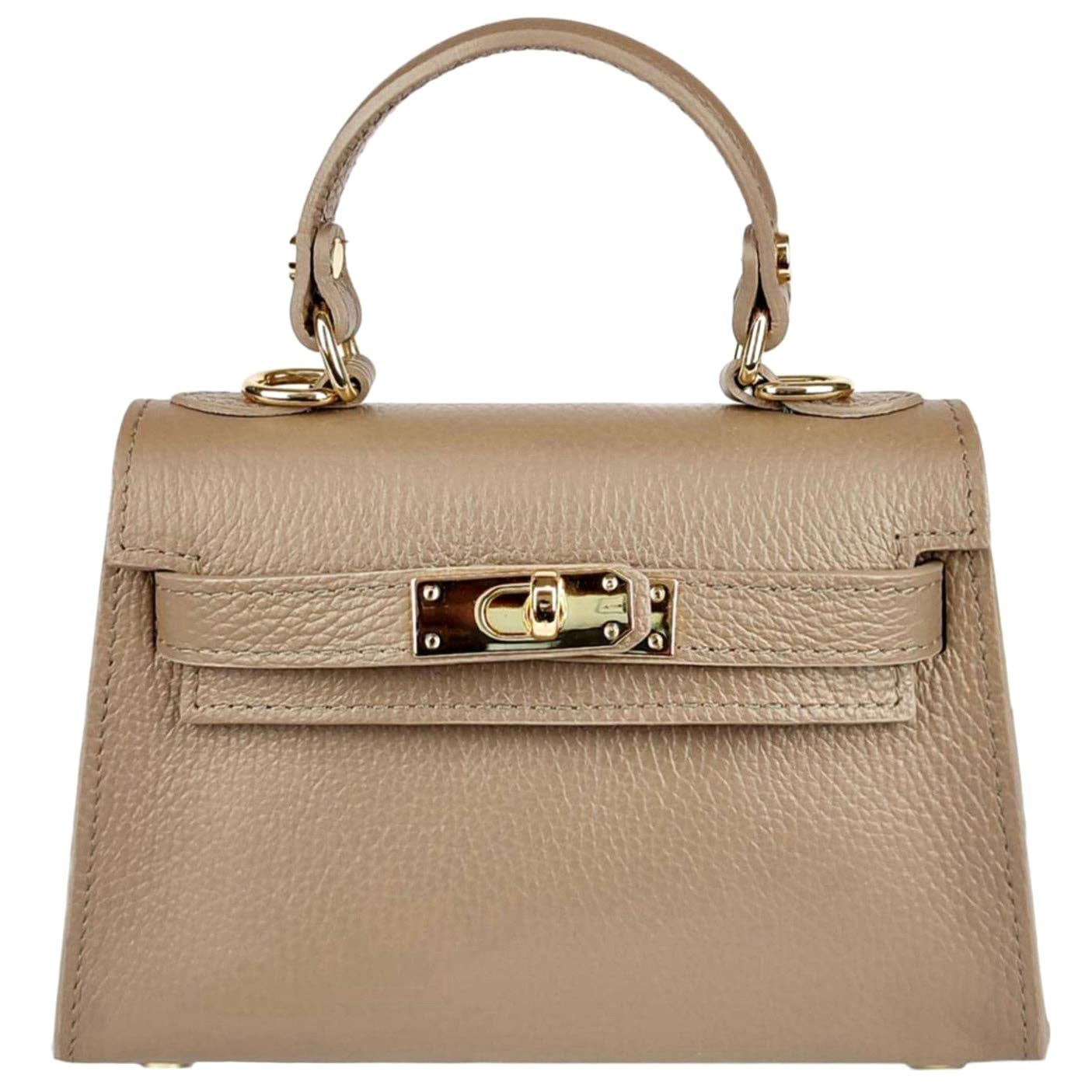 Modarno Dollarno Women's Handbag “Kelly” in genuine leather 21x8x14 cm: Rosso