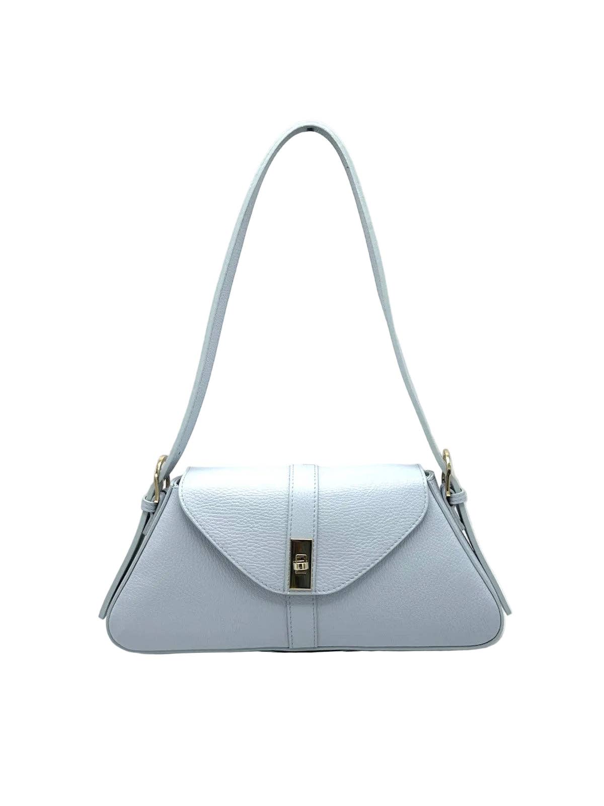 Women's Genuine Leather Shoulder Bag, Made in Italy, art. 112749: Pink
