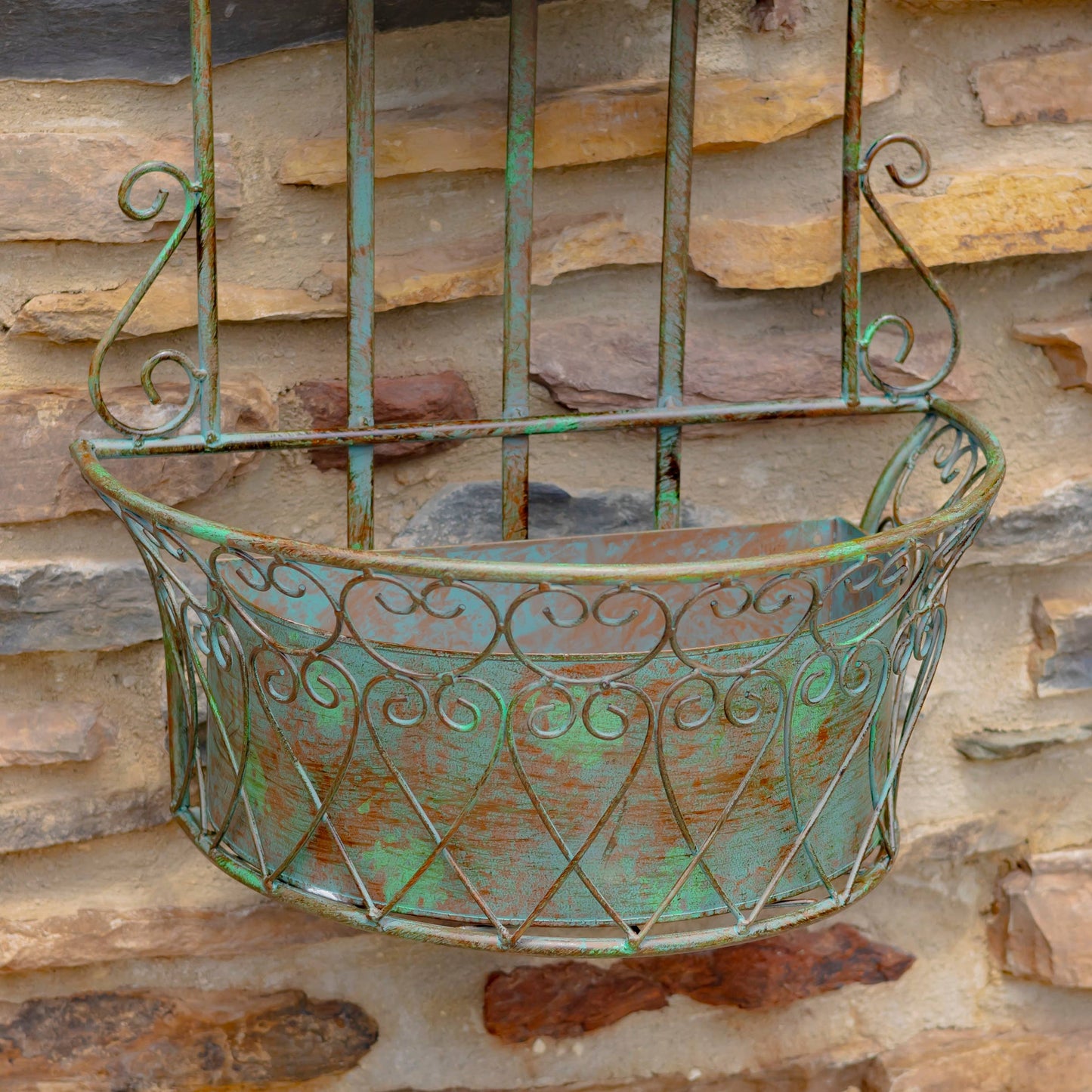 Dual Wall Hanging Planters with Removable Baskets: Antique White