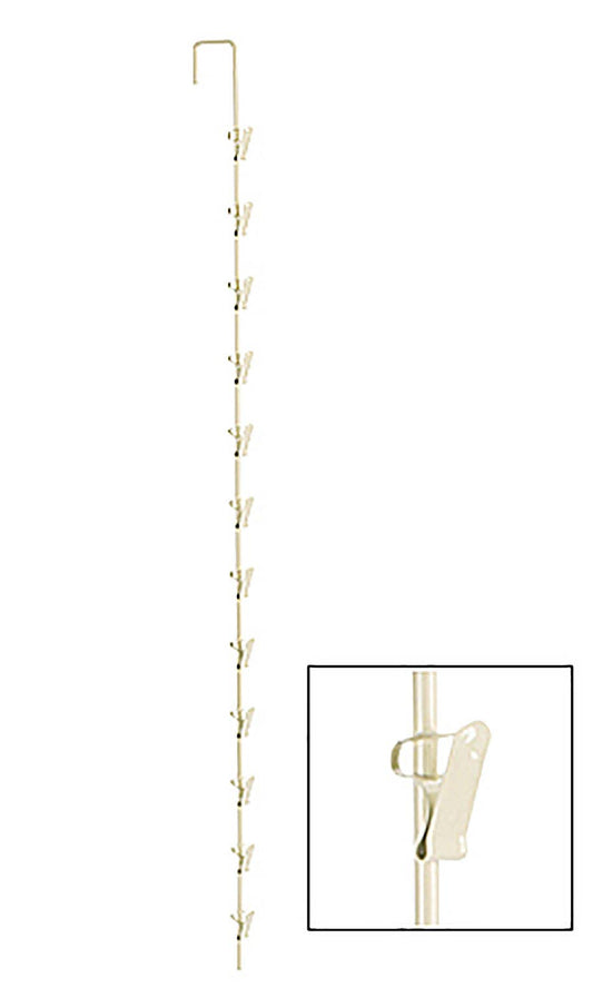 Spring Clip 12 Hook Merchandiser Strip - Metal - 32 inch