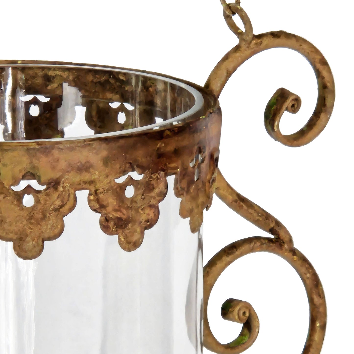 12x11.5x24" Antique Bronze Metal Hanging Candle Holder