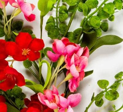 Geranium Spray, Hw, 24 In, Red, Pink