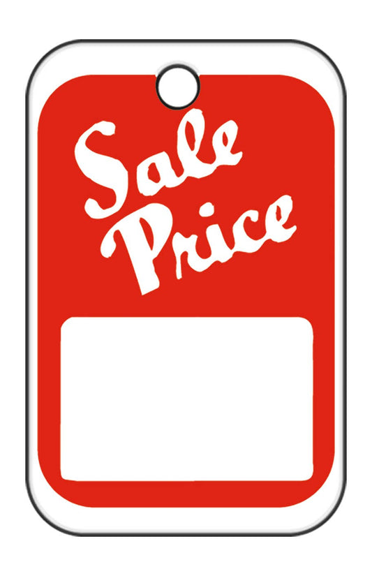 Unstrung Red/White Sale Price Non-Perforated Price Tags