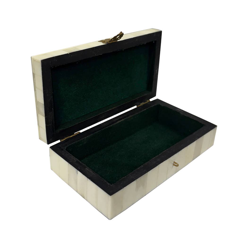 Strawberry Thief Printed Genuine Bone Jewelry Storage Box