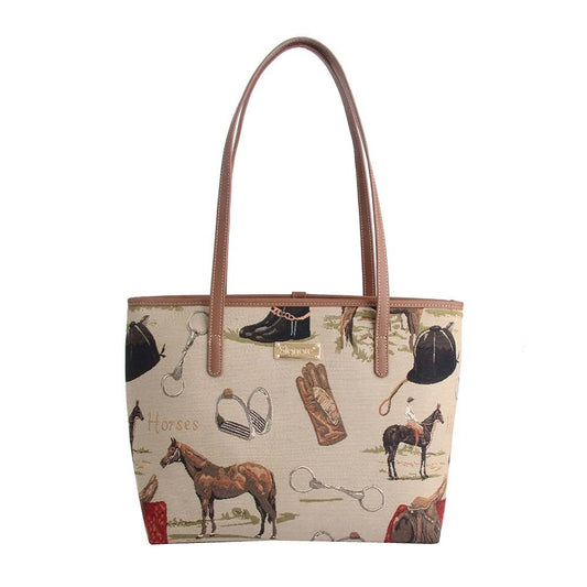 Equestrian Horse College/Shoulder Tote Bag