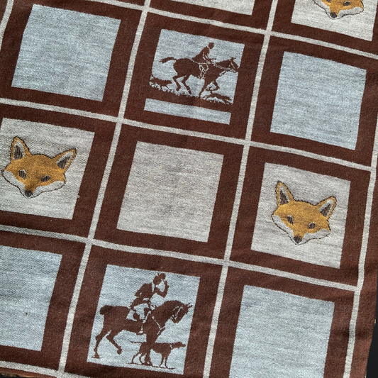 Equestrian Countryside Fox Hunt Design Winter Scarf